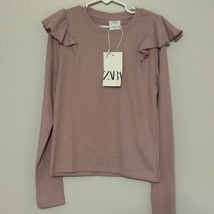 BNWT Zara Girls Long-Sleeved Top
